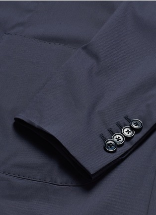 细节 - 点击放大 - LARDINI - Easy Wear防泼水暗条纹西服夹克