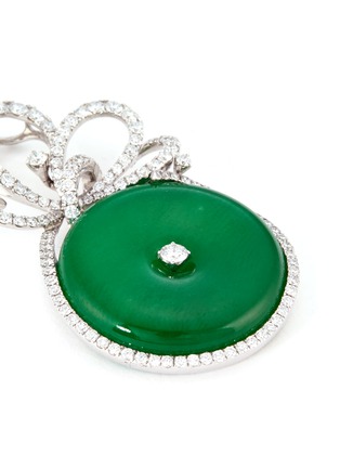 细节 - 点击放大 - SAMUEL KUNG - Diamond jade cutout swirl pendant