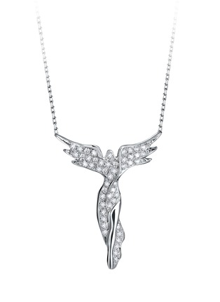 首图 - 点击放大 - BAO BAO WAN - Angel钻石18k白金天使造型项链