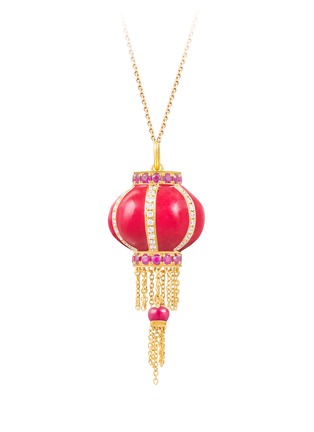 首图 - 点击放大 - BAO BAO WAN - Little Lantern红宝石钻石珐琅18k黄金灯笼造型项链