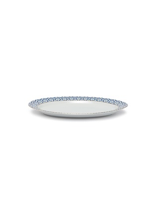  - JONATHAN ADLER - Newport六边形图案镀金陶瓷餐盘－蓝色及白色