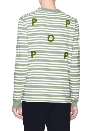 背面 - 点击放大 - Pop Trading Company - Pop Triple拼色条纹品牌标志长袖T恤