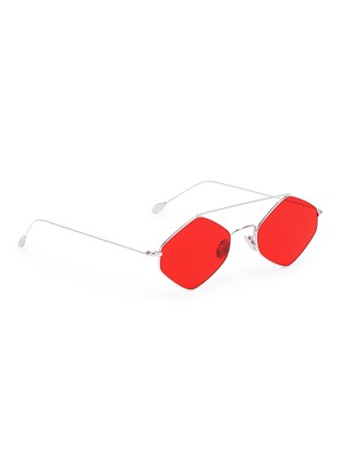 模特儿示范图 - 点击放大 - SPEKTRE - Rigaut金属菱形框太阳眼镜
