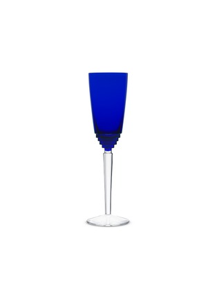 首图 –点击放大 - SAINT-LOUIS - Oxymore梯形切割玻璃香槟酒杯－深蓝色及透明