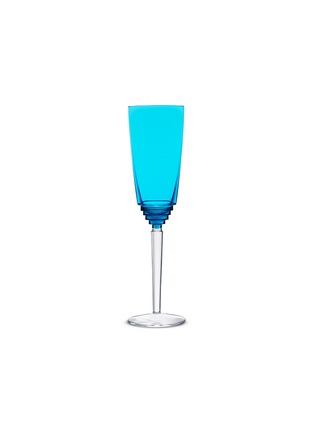 首图 –点击放大 - SAINT-LOUIS - Oxymore梯形切割玻璃香槟酒杯－蓝色及透明