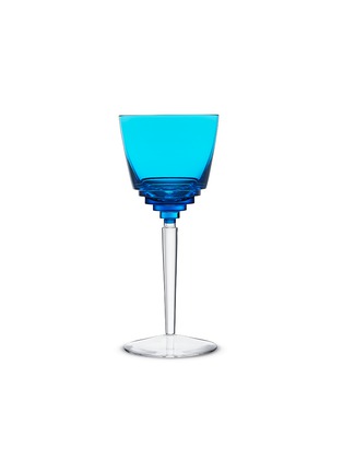 首图 –点击放大 - SAINT-LOUIS - Oxymore梯形切割玻璃高脚杯－蓝色及透明