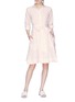 模特示范图 - 点击放大 - LISA MARIE FERNANDEZ - 波点系带亚麻连衣裙