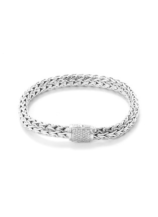首图 - 点击放大 - JOHN HARDY - Diamond silver woven chain bracelet