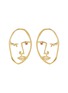 首图 - 点击放大 - Paola Vilas - Cocteau抽象人脸红宝石纯银耳环