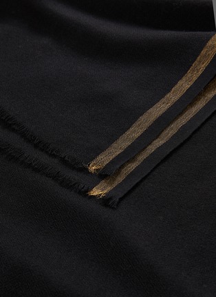 细节 - 点击放大 - JANAVI - 金属条纹点缀羊绒混美丽诺羊毛围巾