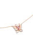 模特儿示范图 - 点击放大 - BAO BAO WAN - 18K玫瑰金钻石蝴蝶项链