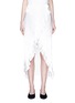 首图 - 点击放大 - ELISSA MCGOWAN - 'Raw Wave' ruffle satin mock wrap skirt