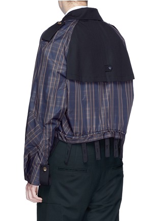 背面 - 点击放大 - JUNWEI LIN - 拼接设计格纹外套
