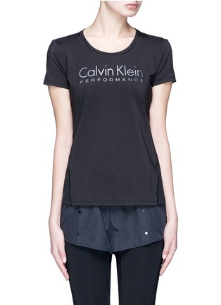 首图 - 点击放大 - CALVIN KLEIN PERFORMANCE - 品牌标志网眼布拼接弹力T恤