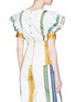 背面 - 点击放大 - SILVIA TCHERASSI - Turin拼色条纹深V领蝴蝶袖上衣
