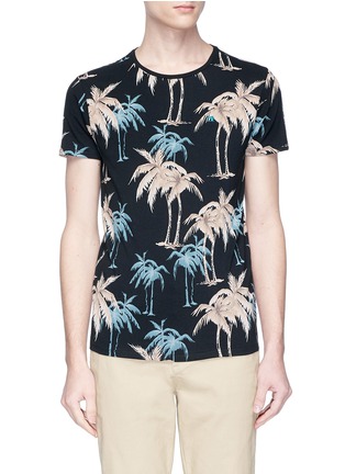 首图 - 点击放大 - SCOTCH & SODA - 拼色棕榈树印花T恤