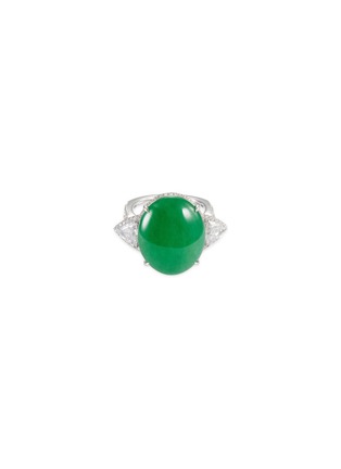 首图 - 点击放大 - SAMUEL KUNG - Diamond jade 18k white gold ring