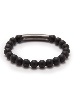 首图 - 点击放大 - TATEOSSIAN - Black onyx bead 18k black gold silver bracelet