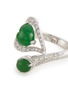 细节 - 点击放大 - SAMUEL KUNG - Diamond jadeite 18k white gold ring