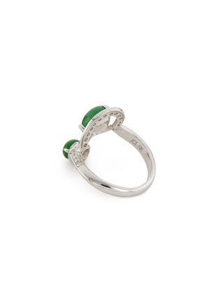 模特儿示范图 - 点击放大 - SAMUEL KUNG - Diamond jadeite 18k white gold ring