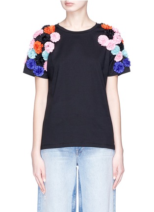 首图 - 点击放大 - Minki - 花卉装饰纯棉T恤