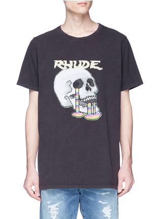 首图 - 点击放大 - RHUDE - Psychoskull骷髅头印花纯棉T恤