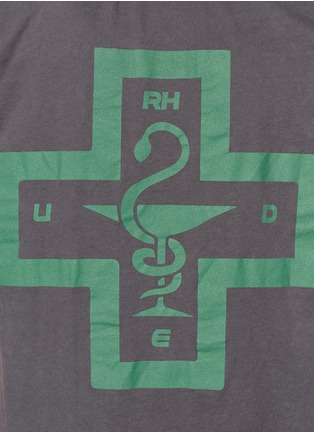细节 - 点击放大 - RHUDE - Rhude Pharmacy十字印花纯棉T恤