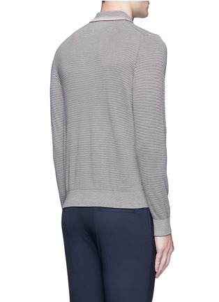 背面 - 点击放大 - PS PAUL SMITH - 条纹棉质针织POLO衫