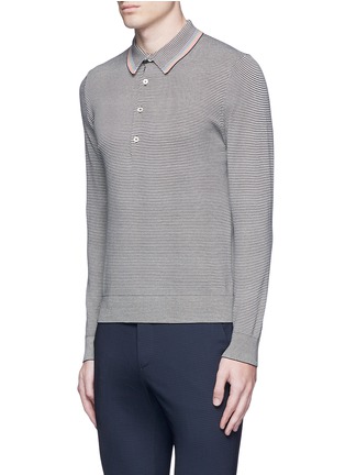 正面 - 点击放大 - PS PAUL SMITH - 条纹棉质针织POLO衫