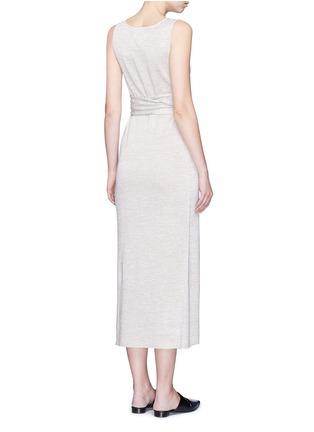 背面 - 点击放大 - THEORY - DANTINE腰带结饰混亚麻针织连衣裙