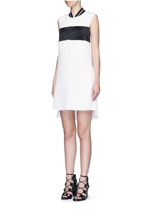 正面 - 点击放大 - RAG & BONE - NICO拼色立领真丝连衣裙