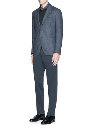 模特示范图 - 点击放大 - BOGLIOLI - 单色棉质斜纹长裤