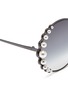 细节 - 点击放大 - FENDI - Ribbons and Pearls珍珠圆框太阳眼镜