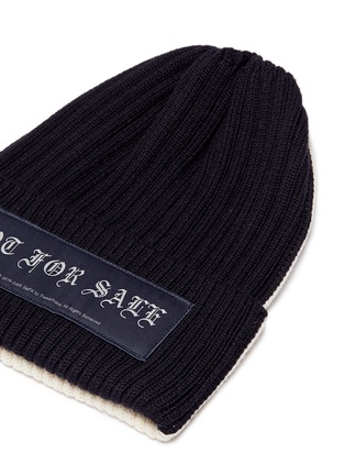 细节 - 点击放大 - SMFK - Not For Sale徽章点缀拼色羊毛针织帽