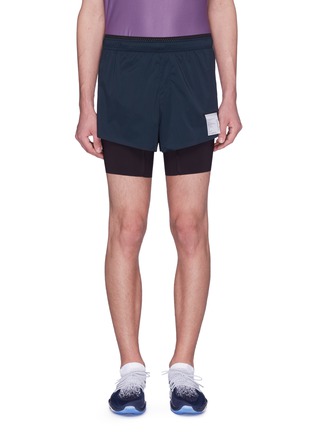 首图 - 点击放大 - SATISFY - Short Distance 8双层设计反光英文字跑步短裤