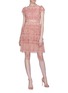 模特儿示范图 - 点击放大 - NEEDLE & THREAD - Darcy花卉刺绣薄纱连衣裙