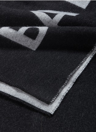 细节 - 点击放大 - BALENCIAGA - 品牌名称羊毛围巾