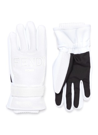 首图 - 点击放大 - FENDI SPORT - 品牌名称拼接设计滑雪手套