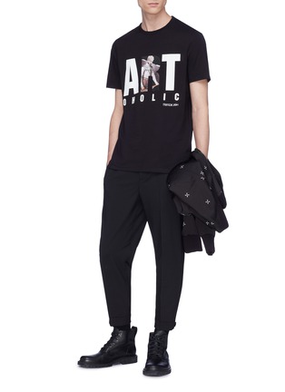 模特儿示范图 - 点击放大 - NEIL BARRETT - ARTOHOLIC印花棉质T恤
