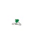 首图 - 点击放大 - SAMUEL KUNG - Diamond jadeite 18k white gold wavy ring