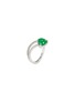 模特儿示范图 - 点击放大 - SAMUEL KUNG - Diamond jadeite 18k white gold wavy ring