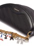 细节 - 点击放大 - BALENCIAGA - SOUVENIR BAG XS纪念品缀饰logo提花帆布拼接真皮腰包