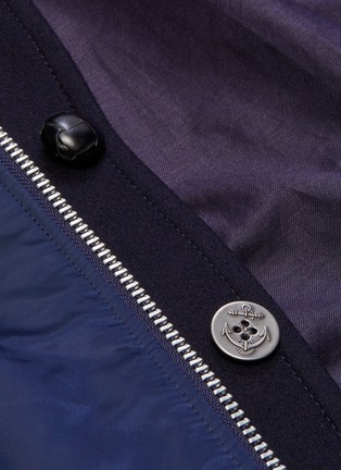  - SACAI - 仿两件式麦尔登呢拼接夹棉MA-1飞行员夹克