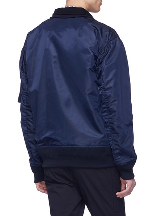 背面 - 点击放大 - SACAI - 仿两件式麦尔登呢拼接夹棉MA-1飞行员夹克