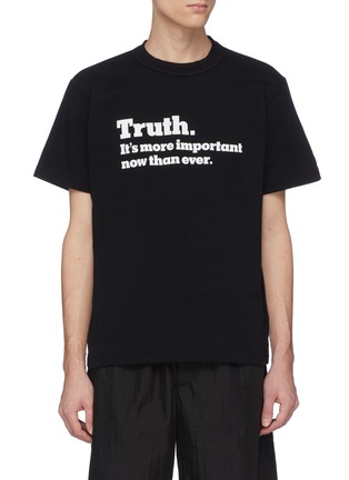 首图 - 点击放大 - SACAI - x The New York Times Truth英文标语纯棉T恤