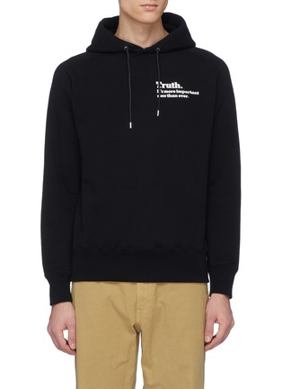 首图 - 点击放大 - SACAI - x The New York Times Truth英文标语连帽卫衣