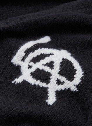 LA标志棕榈树叶羊绒针织外套展示图