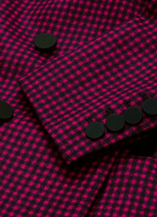  - BLAZÉ MILANO - Fair and Square天鹅绒拼接双排扣羊毛西服外套