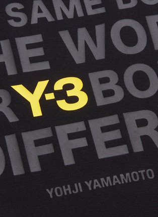  - Y-3 - 品牌名称及标语印花纯棉T恤