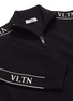 - VALENTINO GARAVANI - VLTN品牌名称条纹立领外套